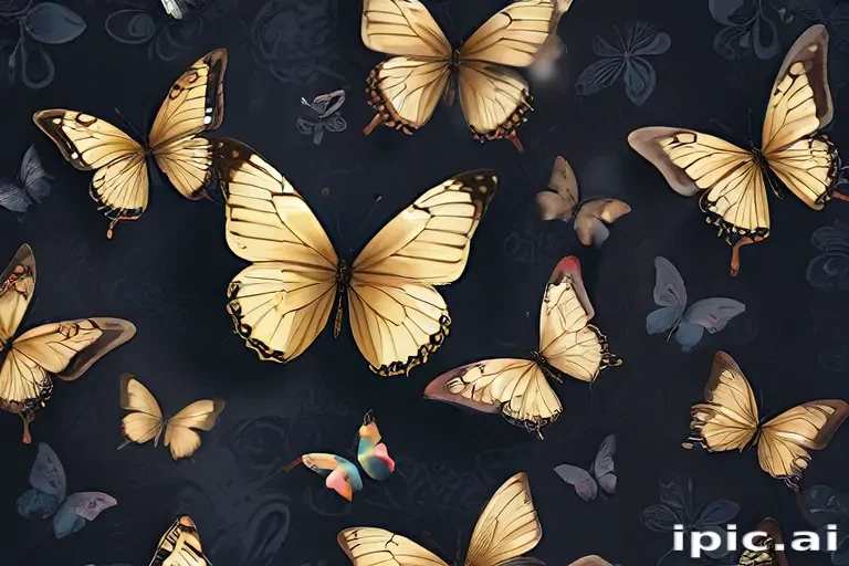 background with butterflies