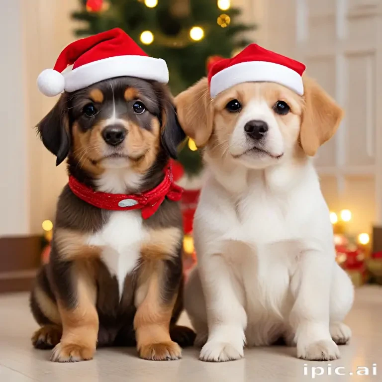 cute christmas dogs