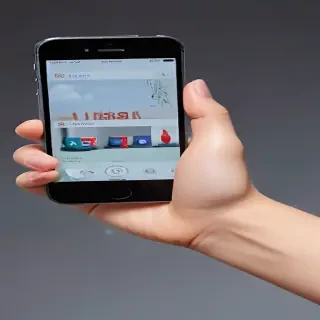 hand holding phone png