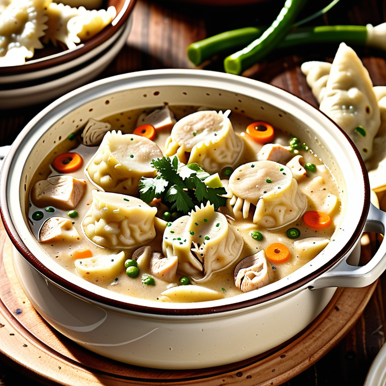 chicken and dumplings with tortilla