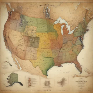 map of united states with states
