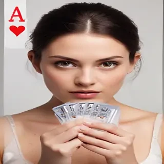 holding card