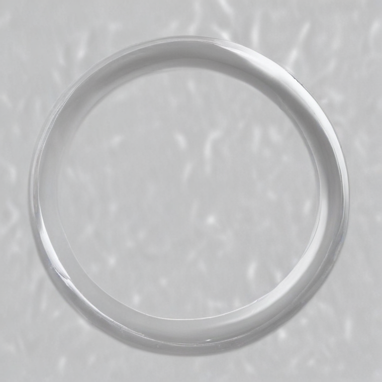 Check Glass Rings A Simple, Elegant Clear Glass Ring with a Smooth, Polished Finish.