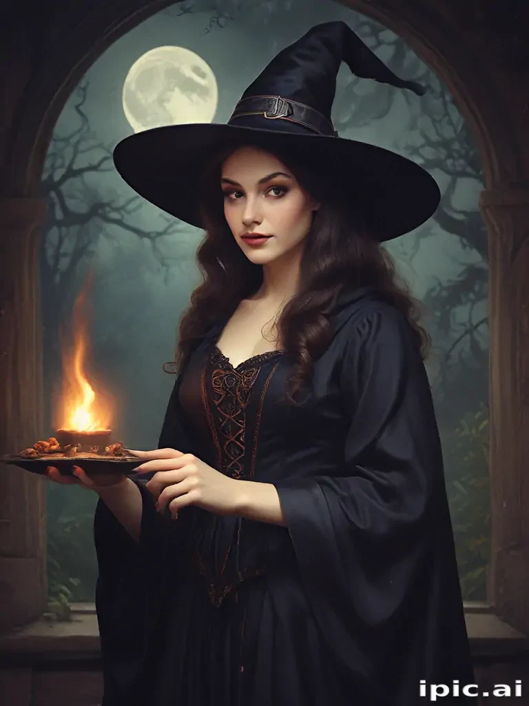 vintage witch art