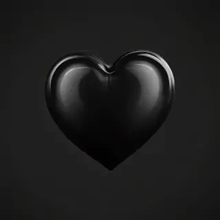 black heart transparent