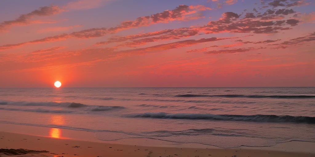 sunset at a beach