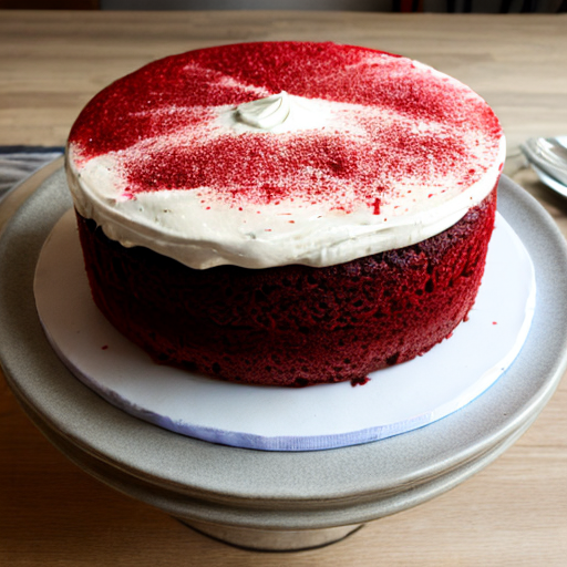 One Layer Red Velvet Cake