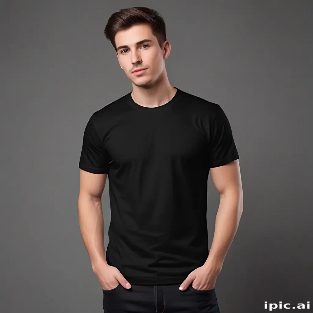black t shirt mockup