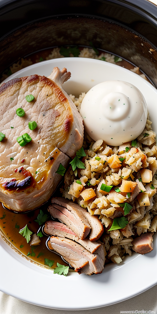 slow cooker pork chops and stuffing