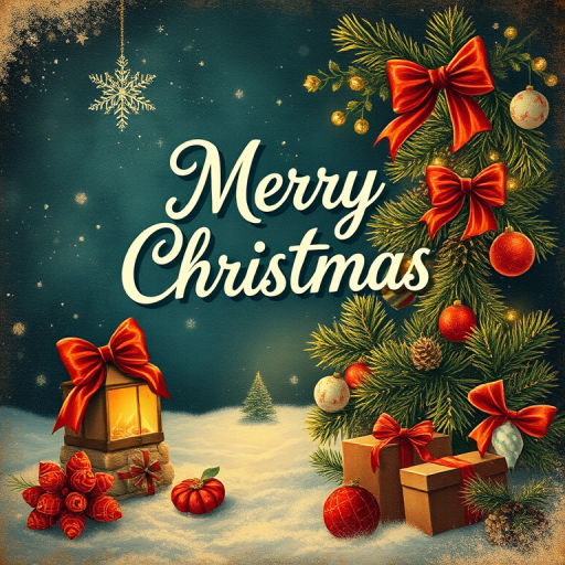 vintage merry christmas image