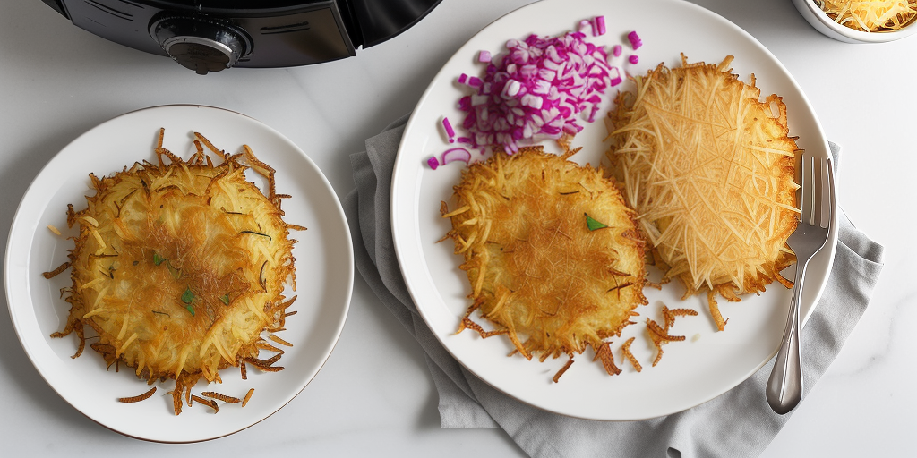 air fryer frozen hash browns shredded