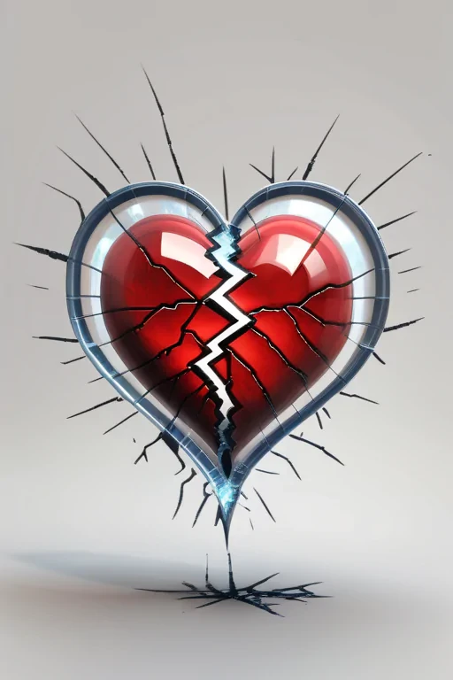 transparent broken heart
