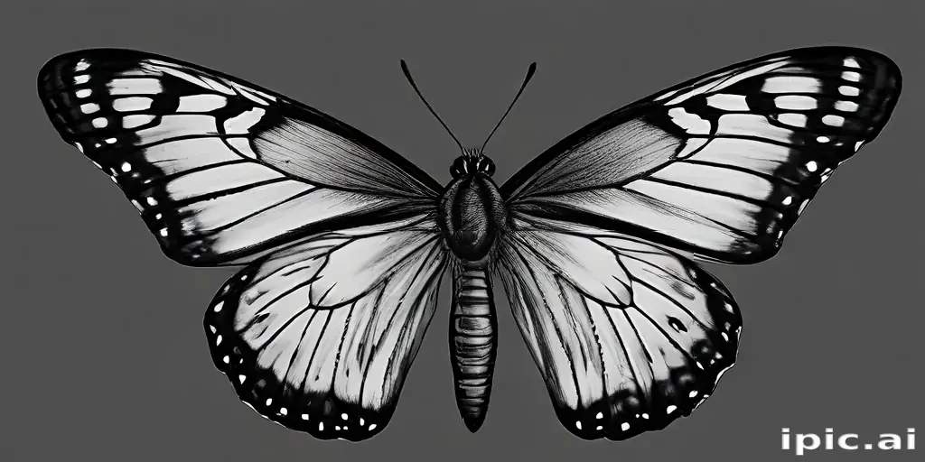 butterfly png black and white