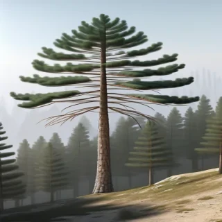 transparent pine tree