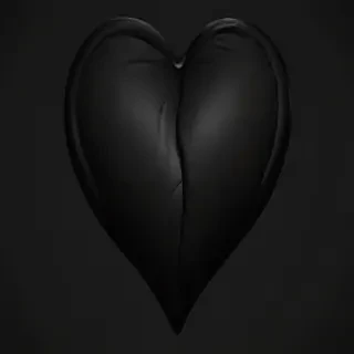 heart with black background