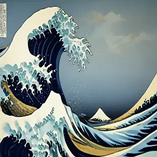 great wave wallpaper