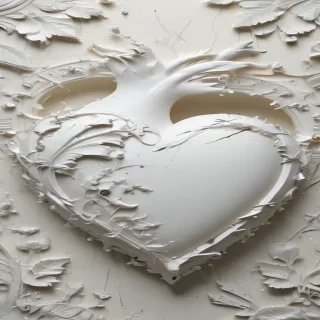 white broken heart