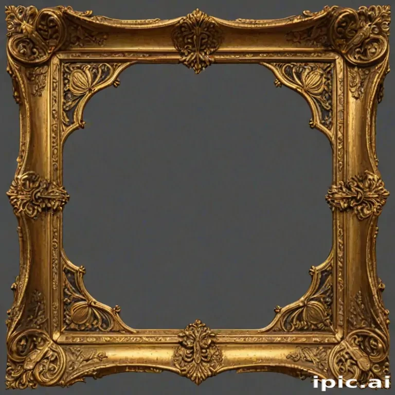golden frame png transparent