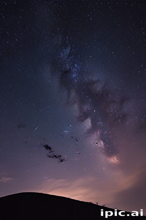 Stunning Night Sky Filled with Stars and a Glimpse of the Milky Way