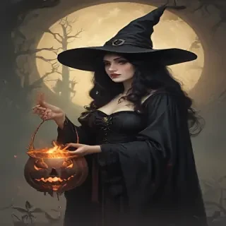vintage witch art