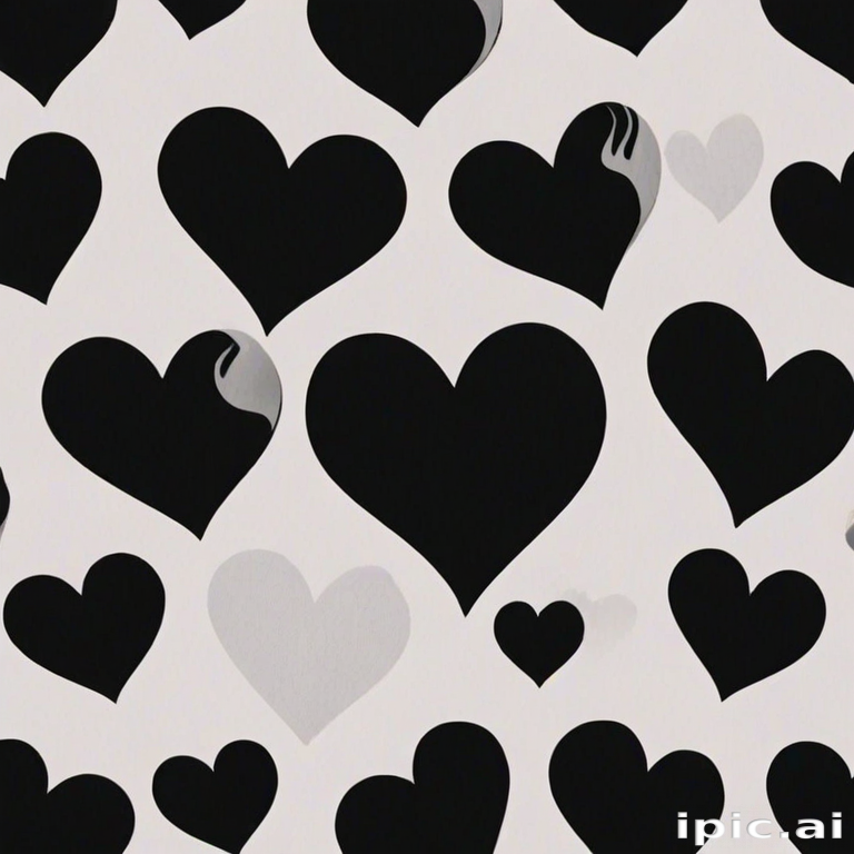 aesthetic black heart wallpaper