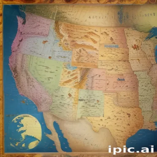 map of united states with states
