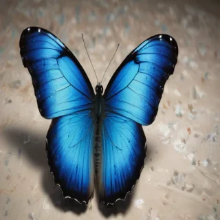 aesthetic blue butterfly