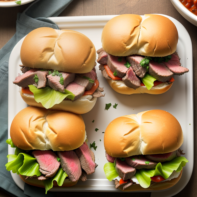 roast beef sliders with hawaiian rolls