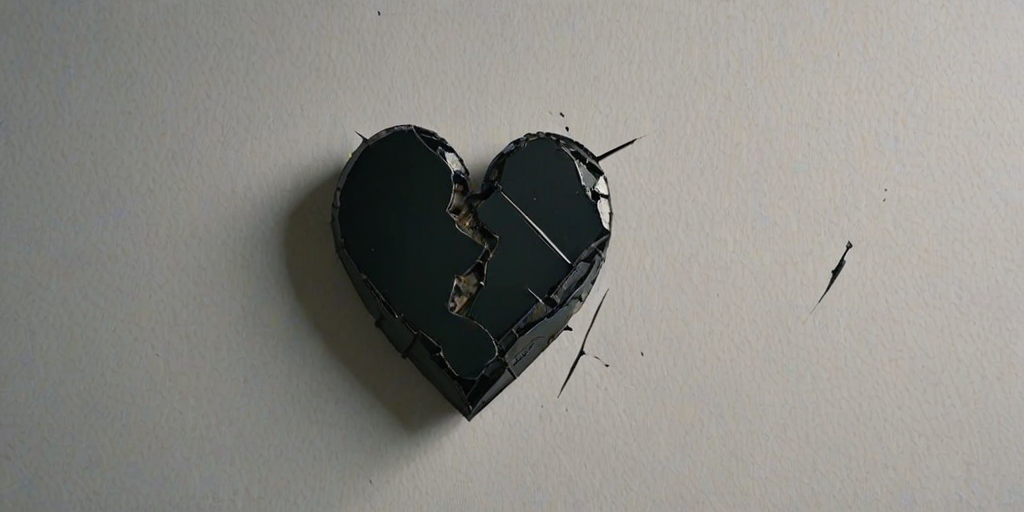 broken black heart