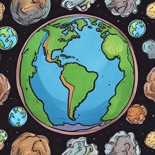 earth cartoon drawing