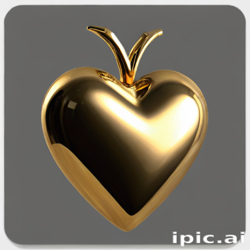gold heart png