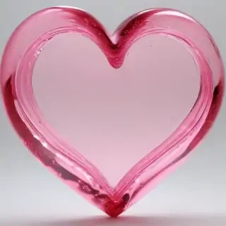 transparent pink heart