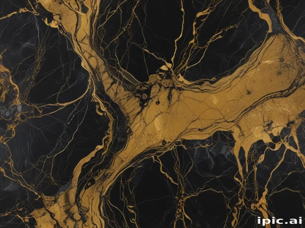black and gold marble