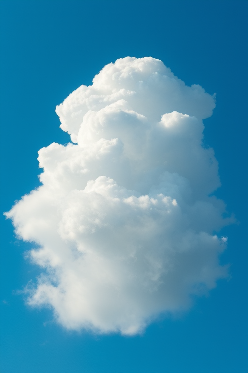 Generate a fluffy white cloud against a blue sky, using a DSLR camera, aperture f/8, shutter speed 1/250 sec, ISO 100, 50mm lens, and a wide-angle view to enhance clarity and detail.