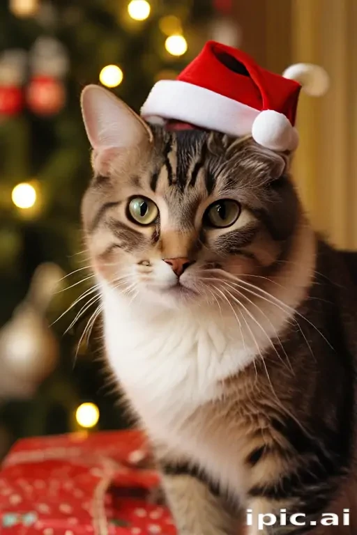 cat christmas background