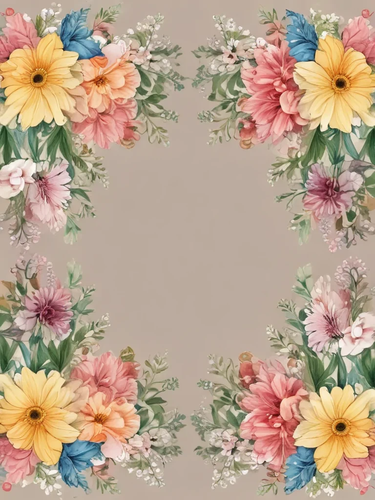 free flower border clipart
