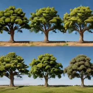 trees no background