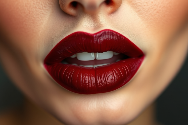 Rich burgundy lip cream with a velvet finish accentuates full, shapely lips, creating depth and dimension with its deep, sophisticated hue