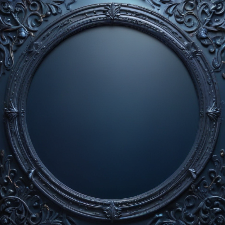 Pattern Mirror Frame Background Elegant Dark Vintage Mirror Frame with Intricate Floral Design and Patterns