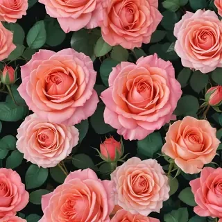 roses in background