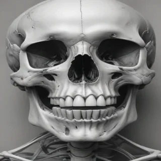 creative skeleton drawing art