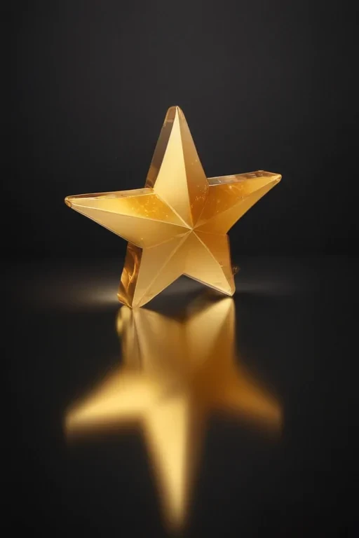 transparent gold star