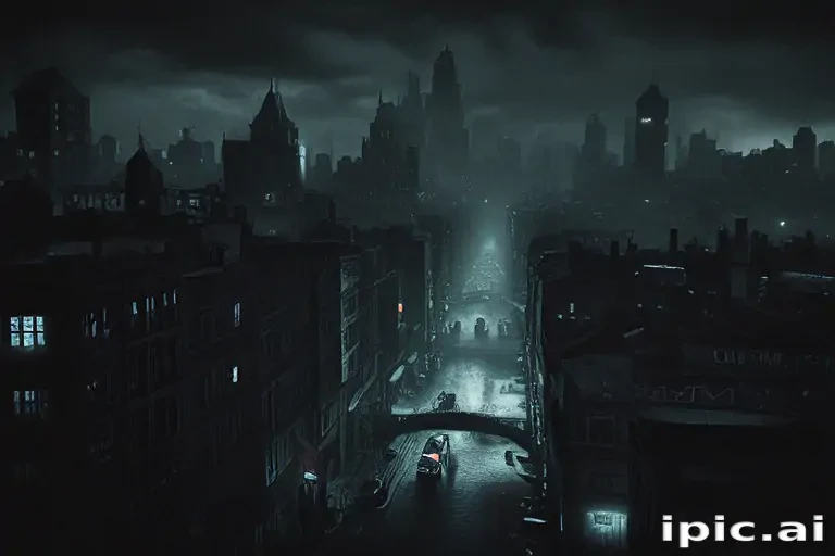 dark city background