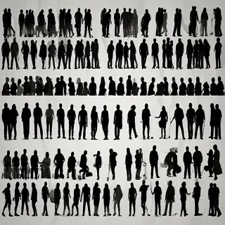 people silhouettes