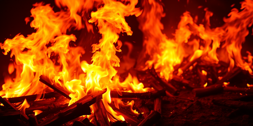 background with fire