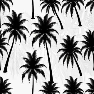 transparent palm trees