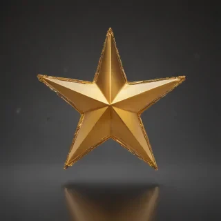 transparent gold star