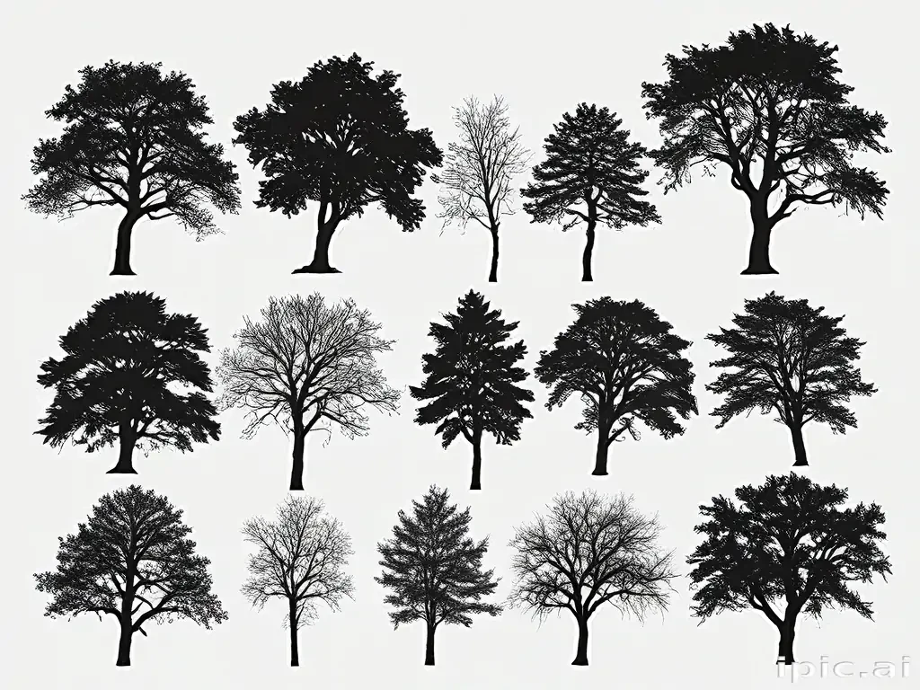 trees silhouette png
