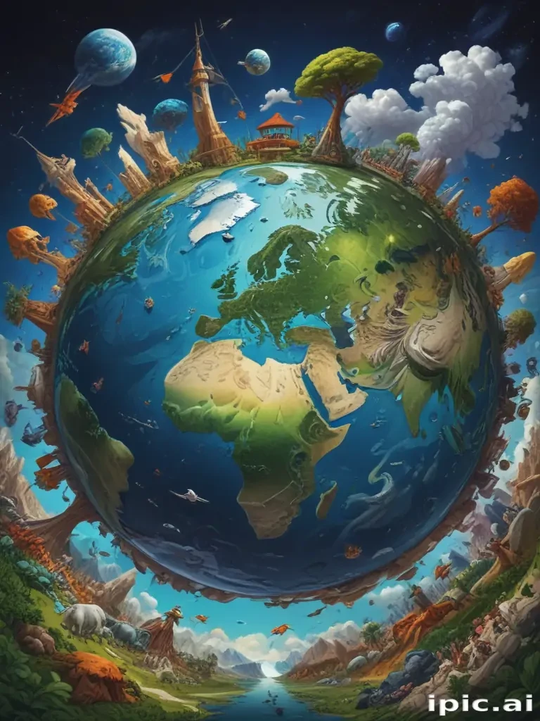 cartoon picture of planet earth