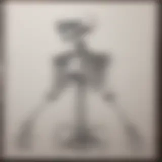 creative skeleton drawing art